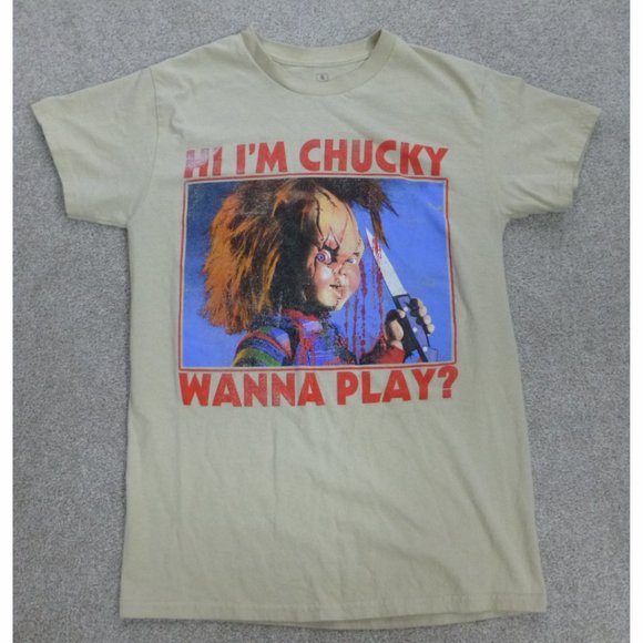 "Hi, I'm Chucky. Wanna Play?" Horror T-Shirt - Picture 1 of 7